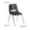 Emma and Oliver Ergonomic Chrome Stack Chair - 18" Seat Daycare Home School